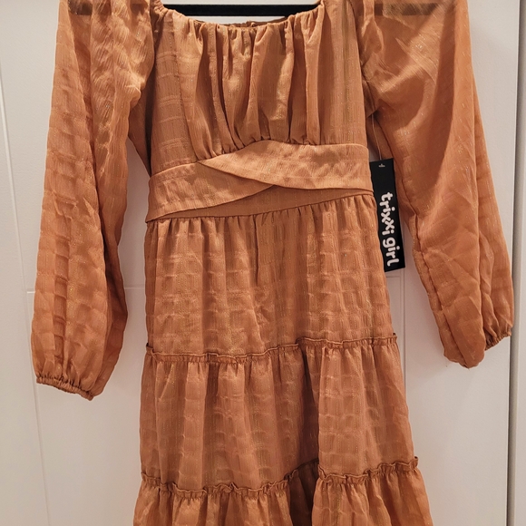 Trixxi Girl Tan Dress - Picture 2 of 6